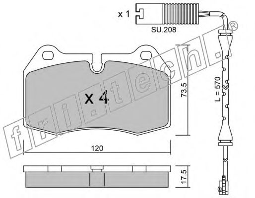 set placute frana,frana disc