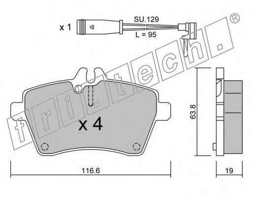 set placute frana,frana disc