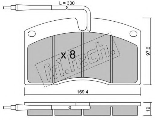 set placute frana,frana disc