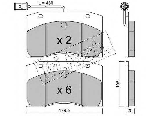 set placute frana,frana disc