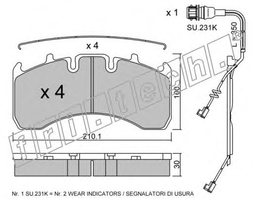 set placute frana,frana disc