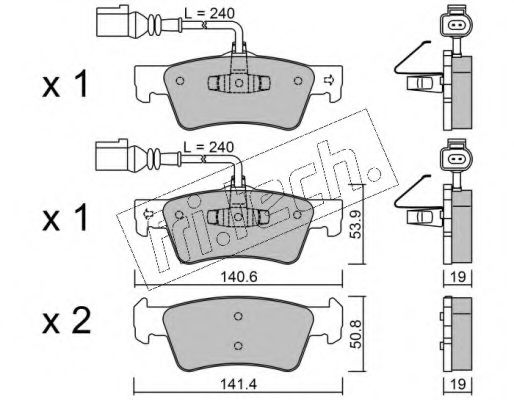 set placute frana,frana disc