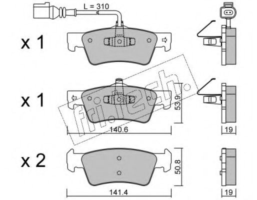 set placute frana,frana disc