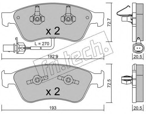 set placute frana,frana disc