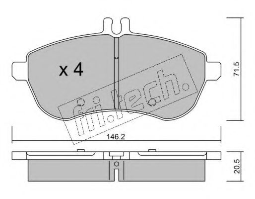 set placute frana,frana disc