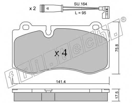 set placute frana,frana disc