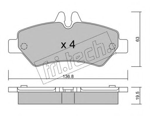 set placute frana,frana disc