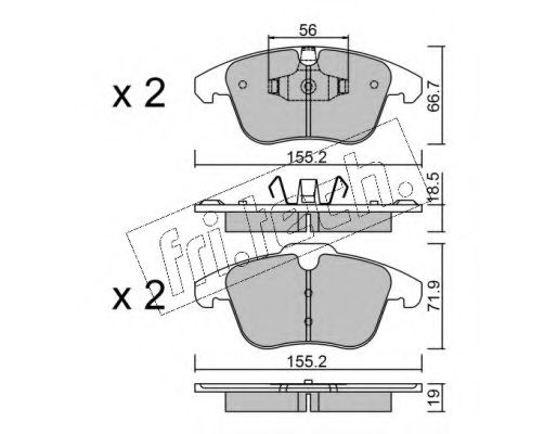 set placute frana,frana disc