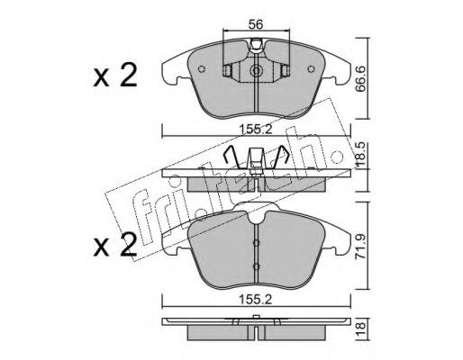 set placute frana,frana disc