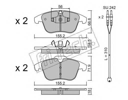 set placute frana,frana disc