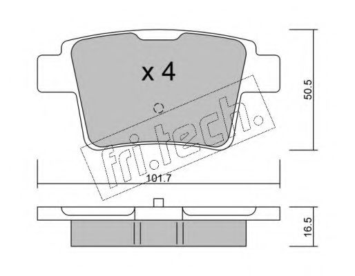 set placute frana,frana disc