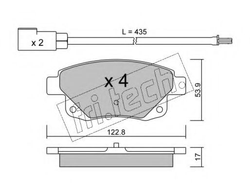 set placute frana,frana disc