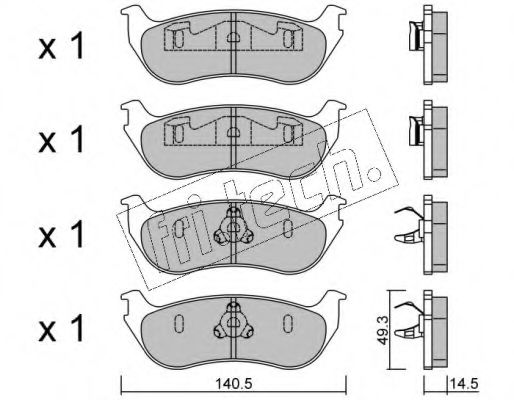 set placute frana,frana disc