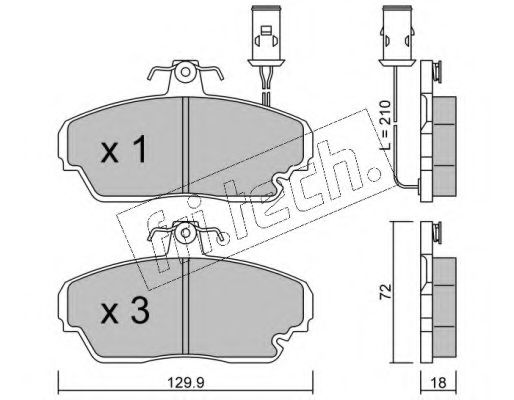 set placute frana,frana disc