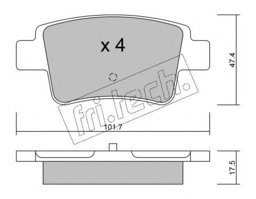 set placute frana,frana disc