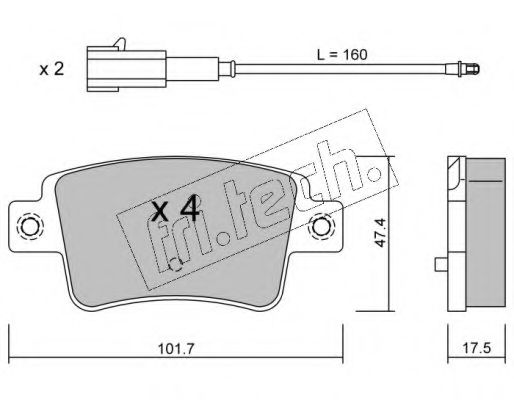 set placute frana,frana disc