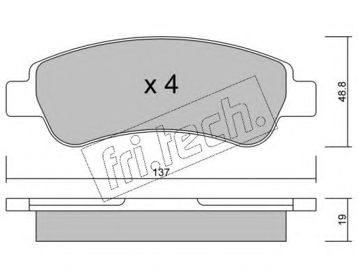 set placute frana,frana disc