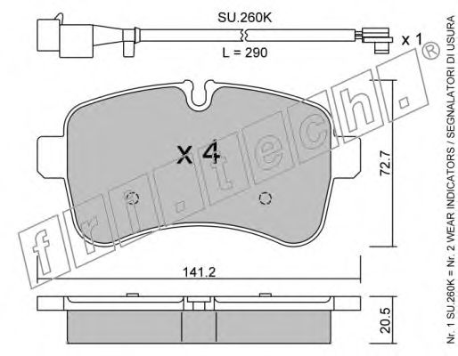 set placute frana,frana disc