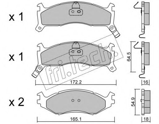 set placute frana,frana disc