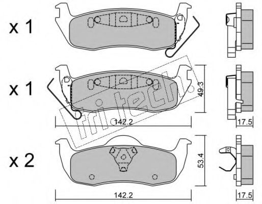 set placute frana,frana disc