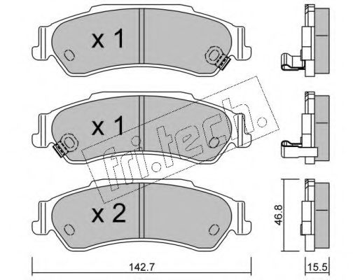 set placute frana,frana disc