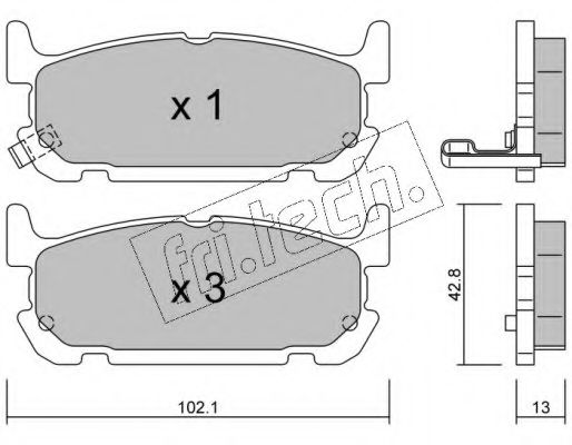 set placute frana,frana disc