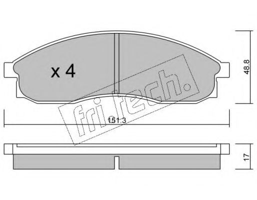 set placute frana,frana disc