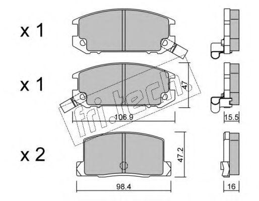 set placute frana,frana disc