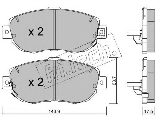 set placute frana,frana disc