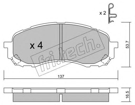 set placute frana,frana disc