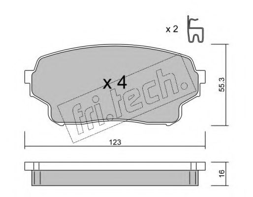 set placute frana,frana disc