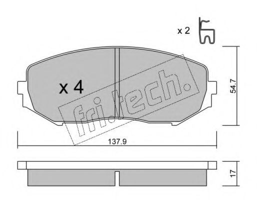 set placute frana,frana disc