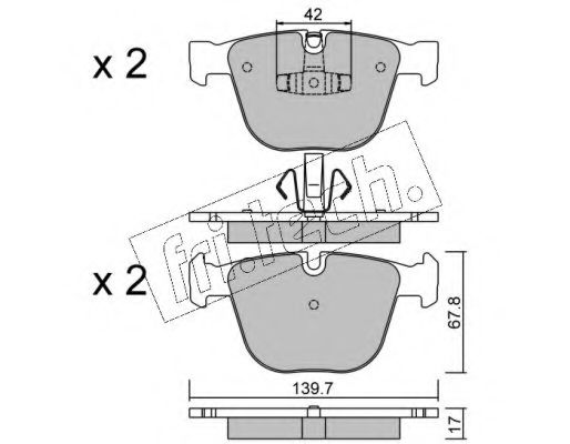 set placute frana,frana disc