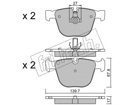 set placute frana,frana disc