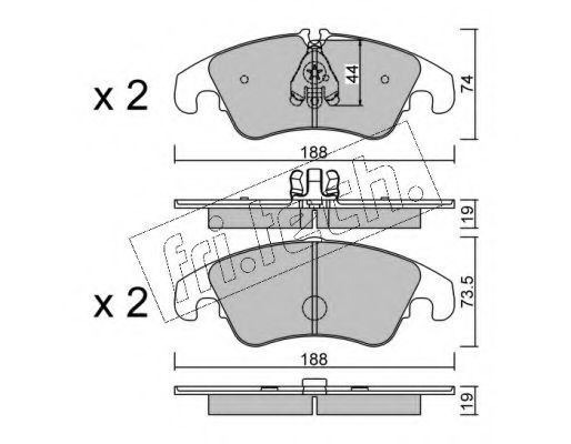 set placute frana,frana disc