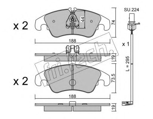 set placute frana,frana disc