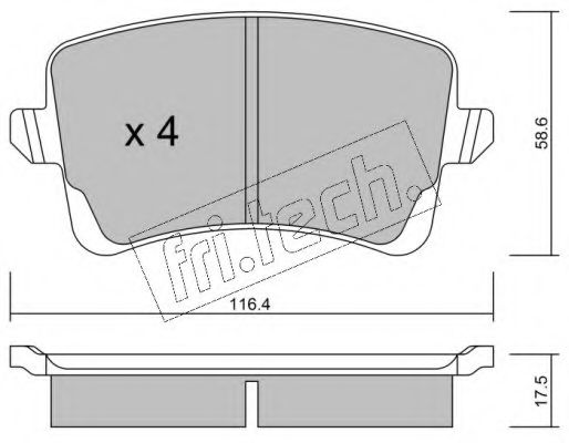 set placute frana,frana disc