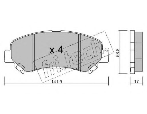 set placute frana,frana disc