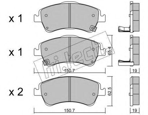 set placute frana,frana disc