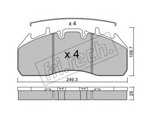 set placute frana,frana disc