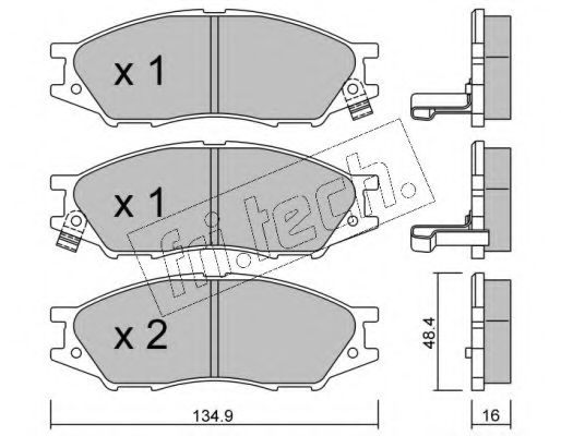 set placute frana,frana disc