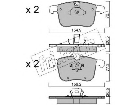 set placute frana,frana disc