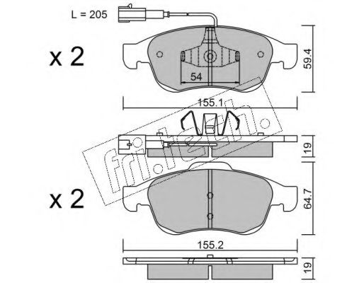 set placute frana,frana disc