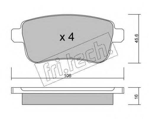 set placute frana,frana disc