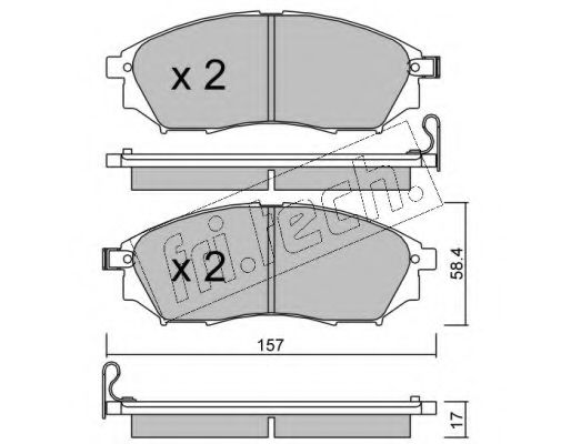 set placute frana,frana disc