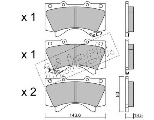 set placute frana,frana disc