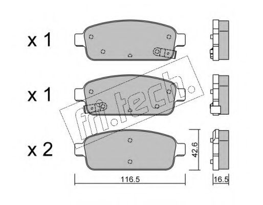 set placute frana,frana disc