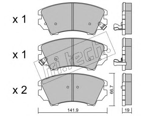 set placute frana,frana disc