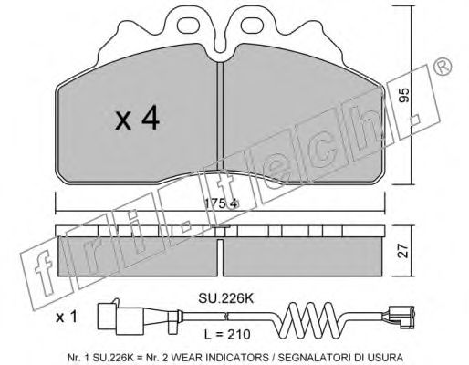 set placute frana,frana disc
