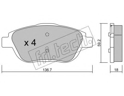 set placute frana,frana disc